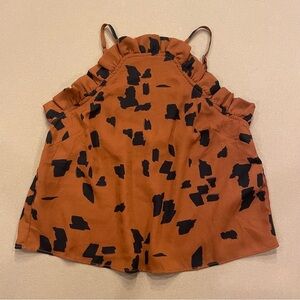 Buddy Love Jacob’s Spice Ruffle Neck Leopard Tank Size XS New With Tag
